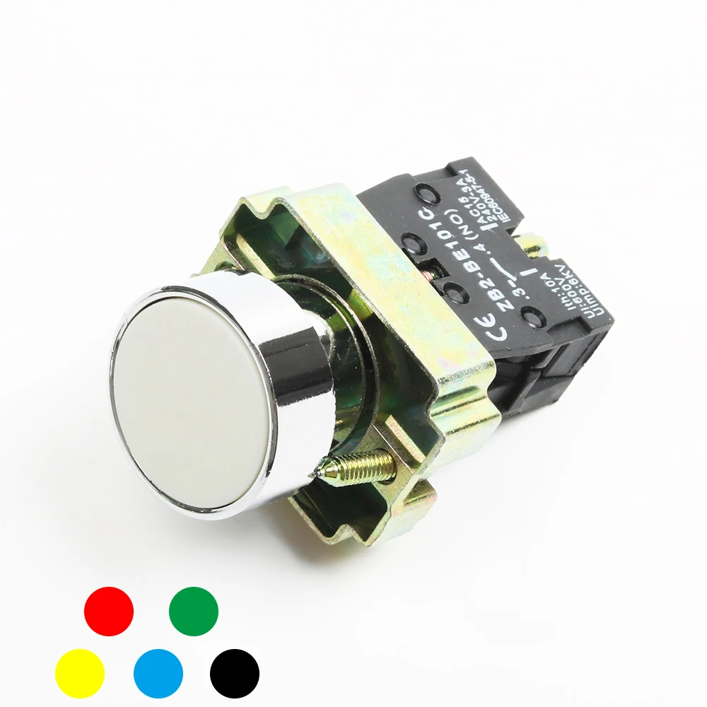 XB2-BA11 BA21 BA51 BA61 BA42 NO/NC 22 мм мгновенная кнопка смывания плоская переключения