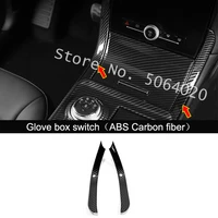 car gear shift knob left and right guard frame cover trim abs carbon fiber car styling accessories for ford edge 2018 2019 2020