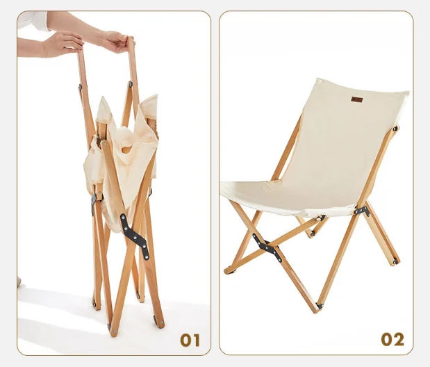 저렴한 야외 접이식 캠핑 의자, 휴대용 목재 피크닉 의자 접이식 럭셔리 낚시 의자