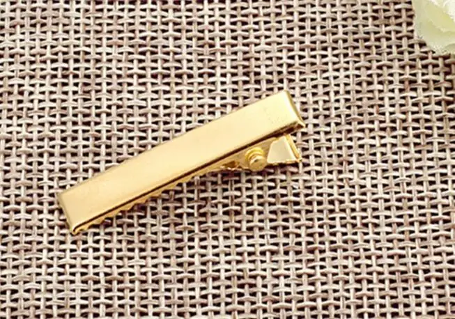 10 шт. золотистые клипсы для волос плоские металлические заколки аллигатора