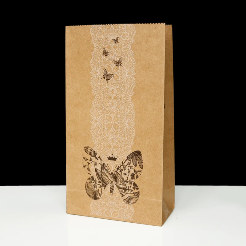 6 шт. винтажная Корона крафт бумажный мешок цветок Бабочка бант кружева
