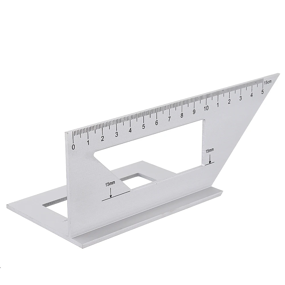 

DANIU Aluminum Alloy Woodworking Scriber T Ruler 45/90 Degree Angle Ruler Angle Protractor Gauge