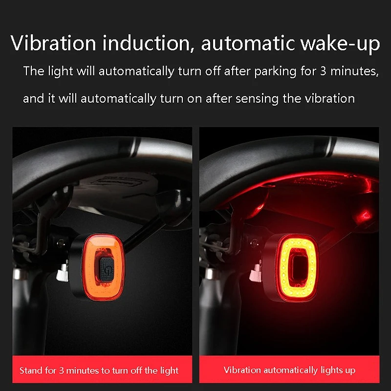 

Bicycle Smart Sensor Brake Taillight USB Rechargeable Bicycle Mountain Bike Riding Tail Light Warning Light