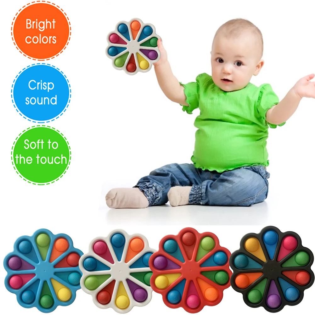 Juguete sencillo con hoyuelos para ni&ntilde;os y adultos, juguete para aliviar el estr&eacute;s, para las manos, Educativo Para edades tempranas, para Autismo-0