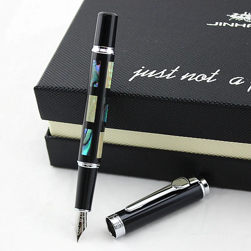 Jinhao 8802 авторучка темно-Морская яркая перламутровая 0 5 мм/1 мм перламутровый
