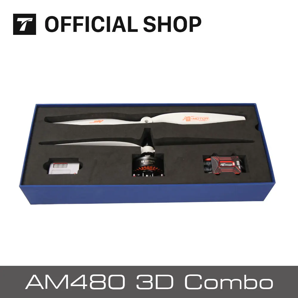 

T-motor AM480 3D Combo ( AM40 Brushless Motor + AM66A ESC + 13*6.5 Prop+ AM Link) For Fixed-wing 3D 45-52” Planes Drone