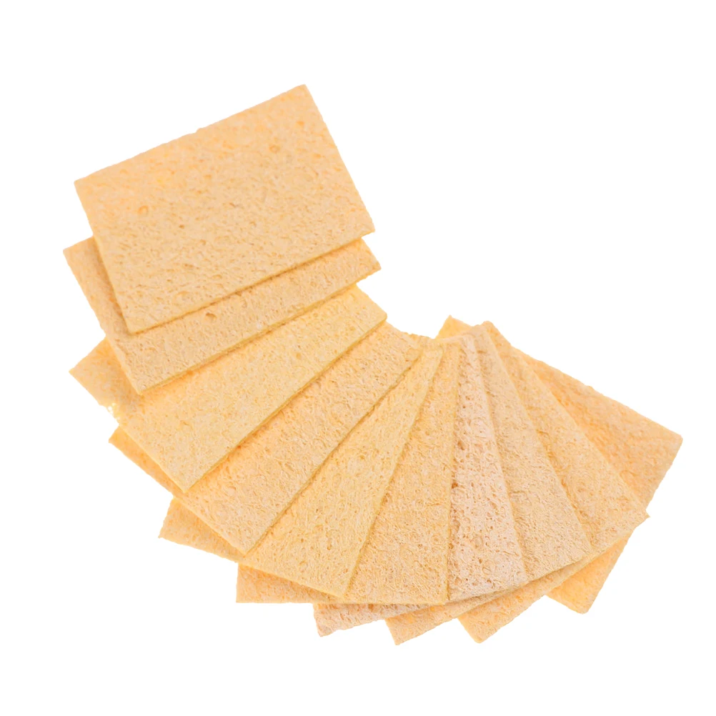 10pcs 35x50mm Solder Iron Tip Welding PCB Cleaning Pads Universal Soldering Replacement Sponges | Инструменты