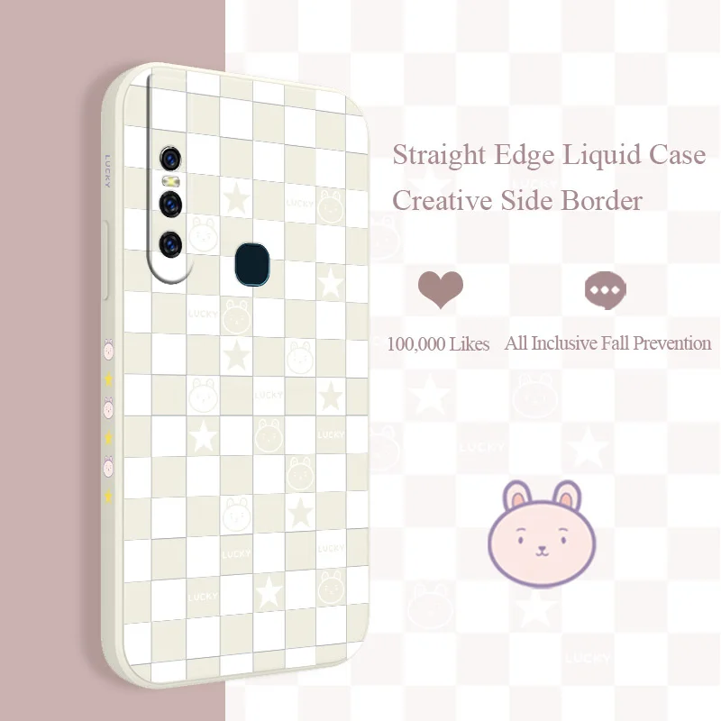 

Side Printed Grid Silicone Case For VIVO S1 U3 Z5i U10 U3X PRO Y11 Y11S Y12S Y12 Y15 Y17 Y19 Y3 Y3S Y33S Y5S Y7S Y9S Phone Cover