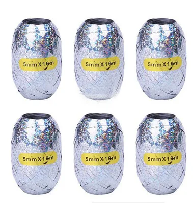 6pcs laser Ribbon Золотистый, серебристый, металлический латексный воздушный шар 18 30 40 50 60 70 80 90 лет с номером в честь Дня Рождения вечерние воздушные шары из фольги для взрослых - Цвет: 6pcs laser Ribbon
