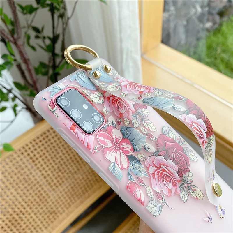 Силиконовый чехол с цветочным принтом для Samsung Galaxy S20 FE S21 A12 A32 A02S A42 A52 A72 A21S A51 A71 A01 A11