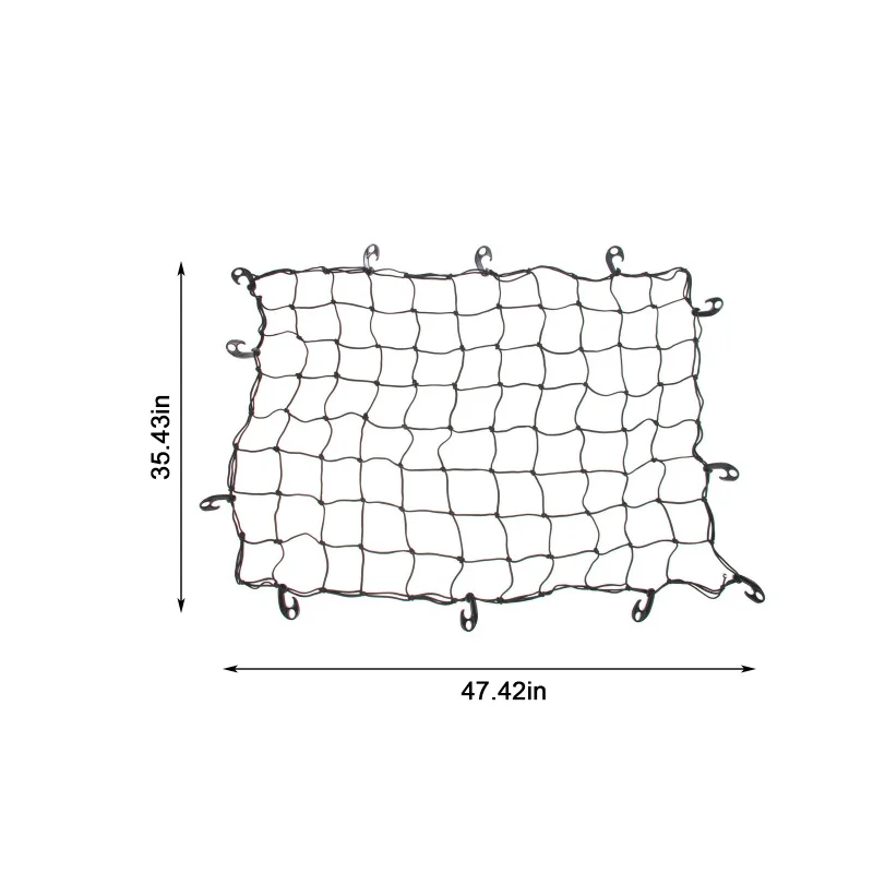 

120x90cm Universal Car Trunk Roof Luggage Storage Cargo Organiser Nets Elastic Mesh Net With Hooks Auto Interior Car Accessories
