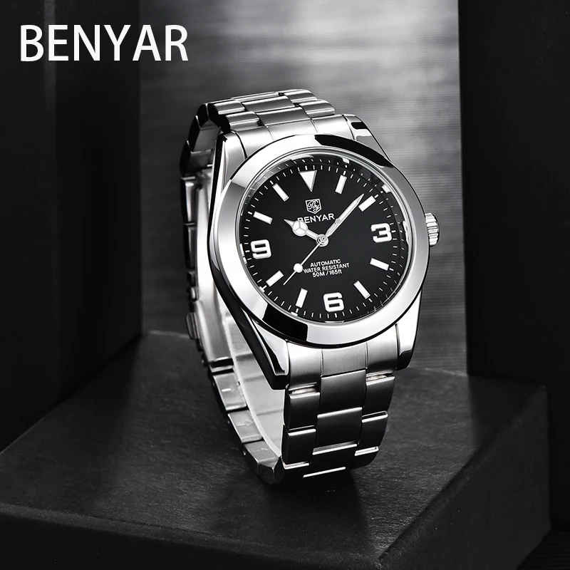 New BENYAR Top Brand Luxury Automatic Mechanical Men's Watches Men Fashion Waterproof Sport Watch Mens Watches Reloj de hombre