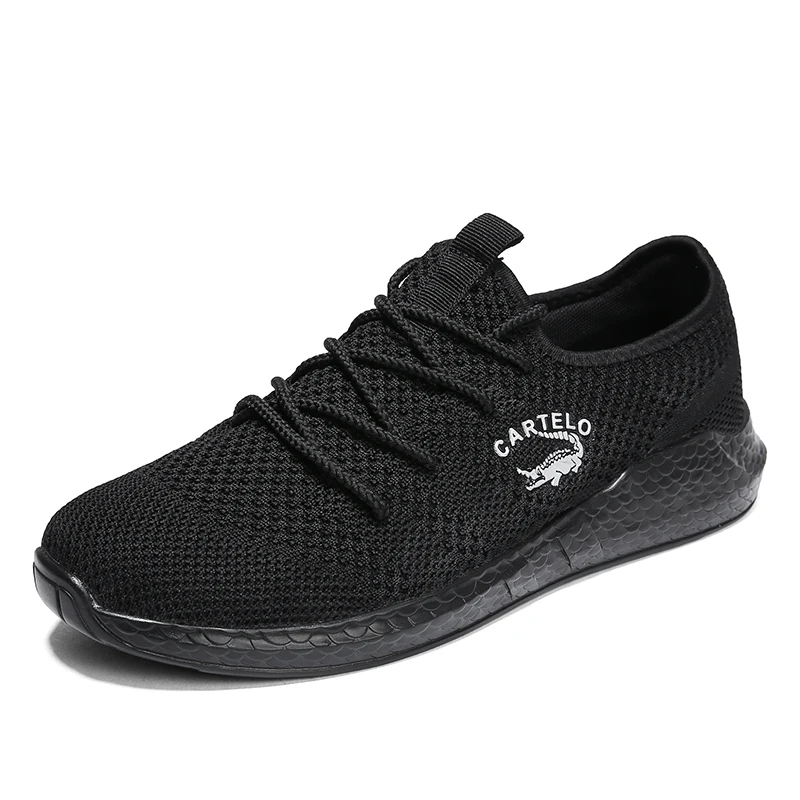 CARTELO men's shoes fashion trend simple and light comfortable shoes breathable flying woven Korean sports casual shoes men