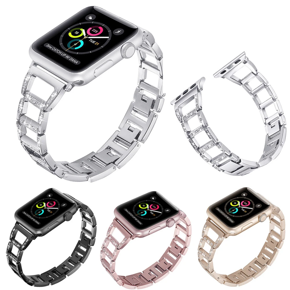

Link Bracelet Compatible For Apple Watch Strap 38mm 42mm Band For Iwatch Bands Women Replacement Metal Sport Strap Accessories