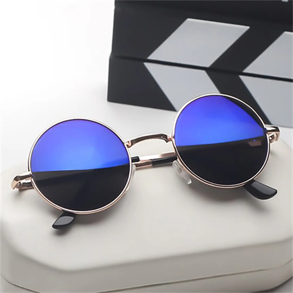 

Декоративные Классические круглые очки женские солнцезащитные очки металлические роскошные брендовые Дизайнерские мужские очки винтажны...