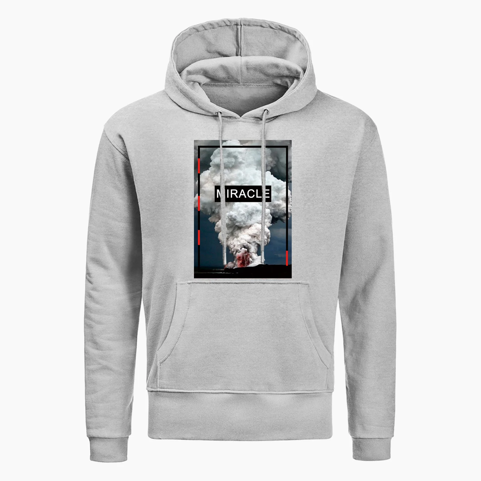 

Volcano Eruption Casual Hooded Sweatshirt Men Fashion Printing Hoodies Hipster Autumn Funny Print Harajuku Sweatshirts Outerwear