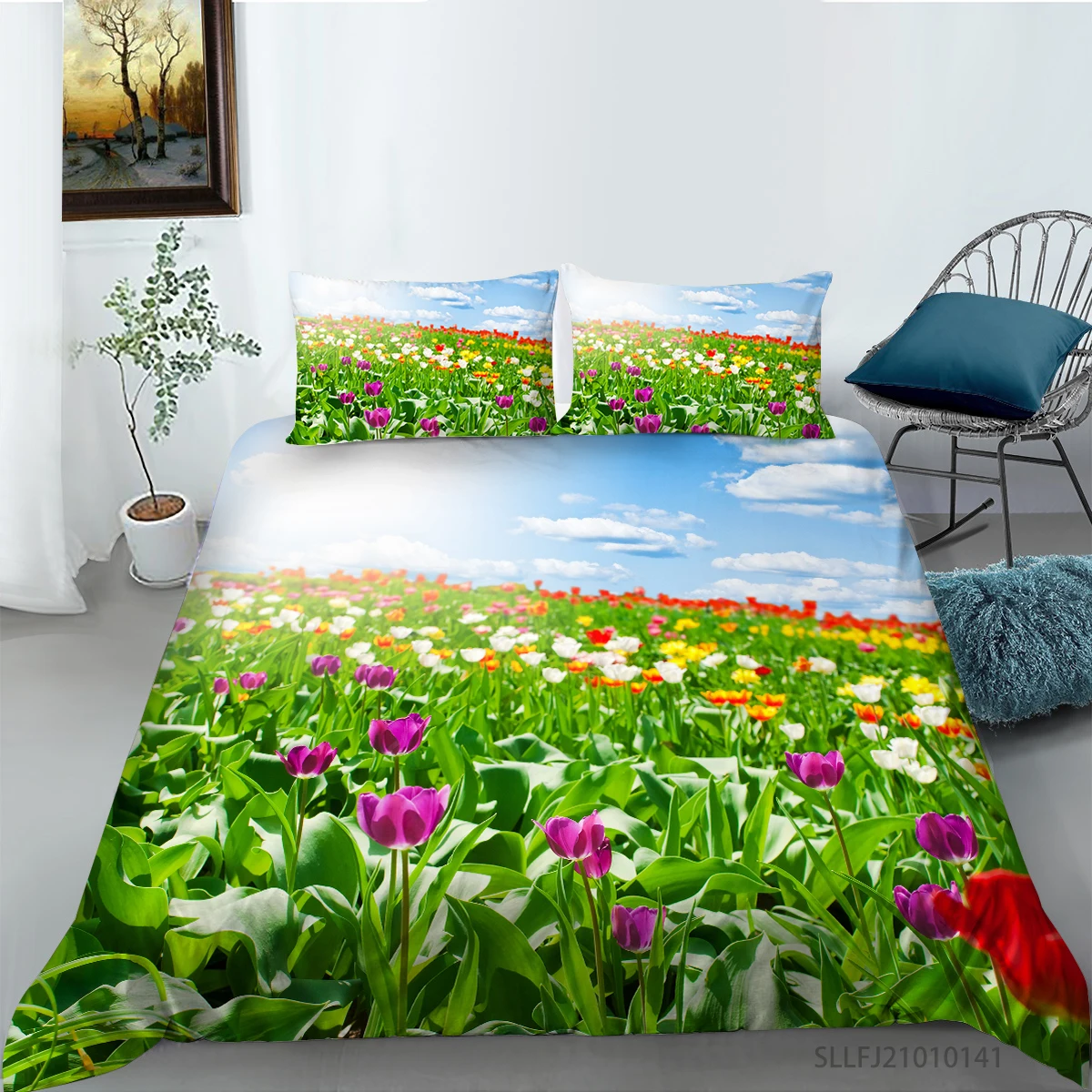 

Комплект постельного белья с одеялом, Модный комплект с пододеяльником и наволочкой, размеры Queen/King, украшение для комнаты