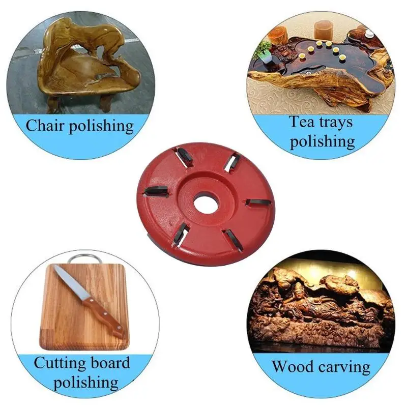 

6 Teeth Power Wood Carving Cutter Disc Milling Attachment for Angle Grinder