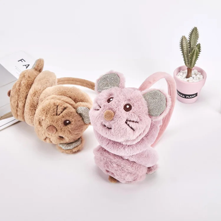 Новинка 2019 милые детские наушники с мышкой зимние аксессуары для детей новые