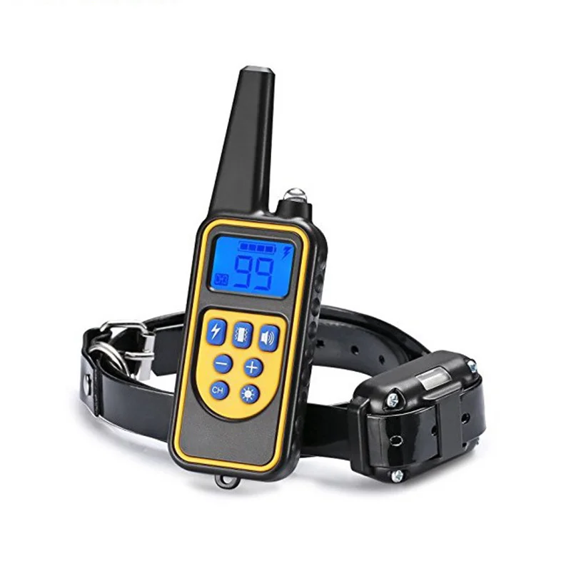 

Electric dog training collar with LCD remote control, dog electric shock belt, 800 meters away, rechargeable waterproof remote