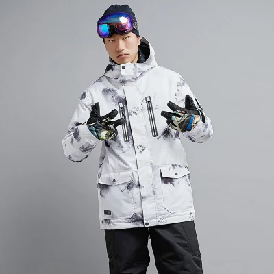 2019 Super Warm Men Ski Jacket Snowboard Clothing Windproof Waterproof Outdoor Sport Wear Male Hooded Winter Coat Thicken | Спорт и