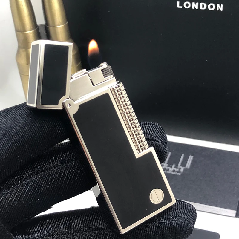 Preise 100% Neue Vintage Dupont Gas Leichter Gas Zigarette Leichter Poliert Jet Benzin Flint Leichter Metall Gas Feuerzeug