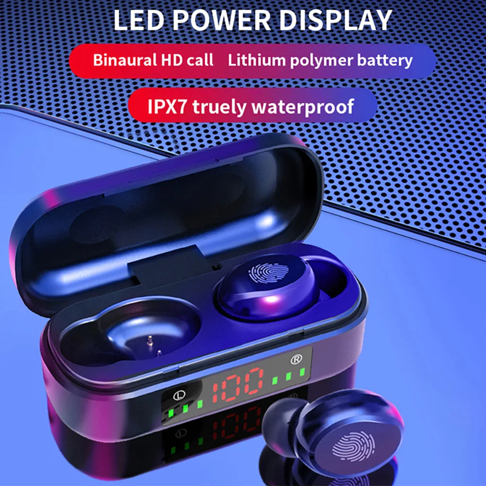 

Bluetooth headset 5.0 charge display wireless binaural in ear