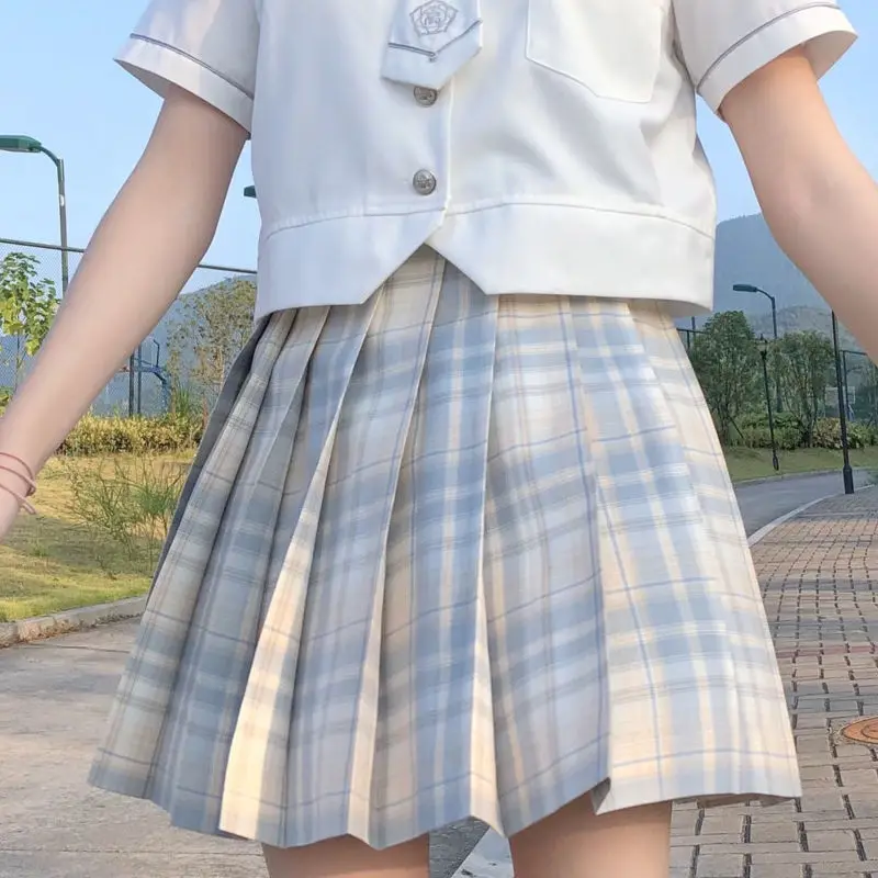 

[Two-Piece Suit] Summer JK Uniform College Style School Uniform Class Suit Sailor Suit Shirt Pleated Skirt Japanese Skirt Female