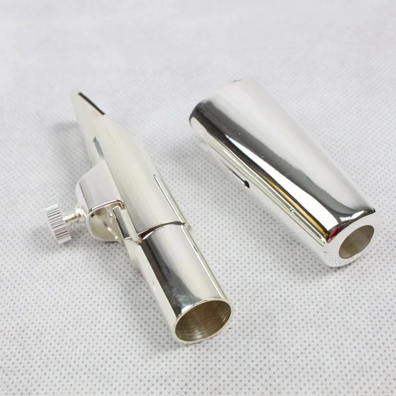 Мундштук саксофона для Tenor Sax с лигатурой и крышкой посеребренный мундштук Размер