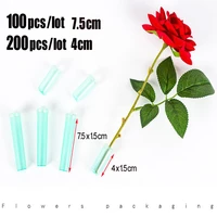 200pcs100pcs flower nutrition tube plastic floral water tube with cap fresh flower water container for flower shop supplies