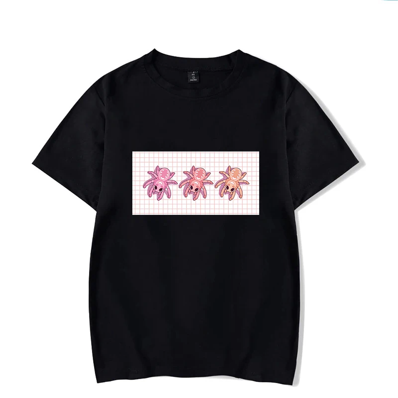 Kawaii пауки черная футболка для женщин веселое Harajuku корейские готические Топы