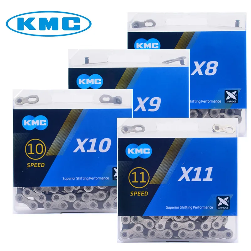 Оригинальная велосипедная цепь KMC Chain X8 X9 X10 X11 MTB 116L 118L 126L звенья велосипедные