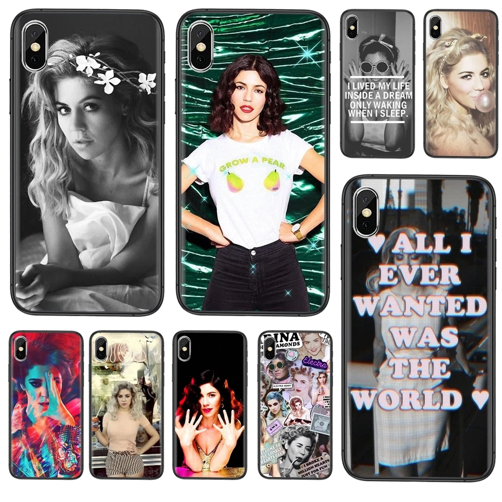 Модный черный чехол с изображением красивой девушки Марины и бриллиантов для Huawei