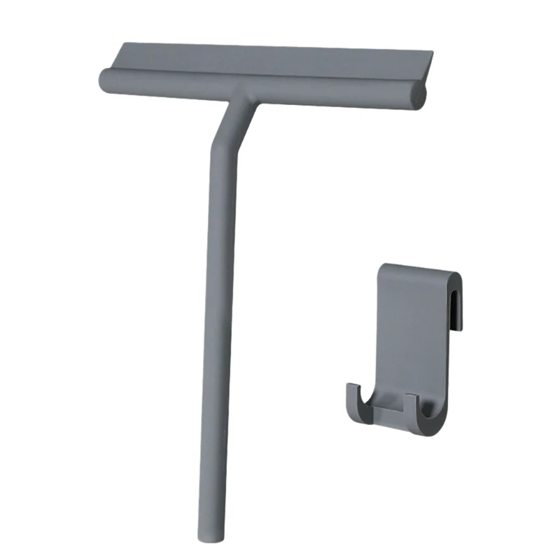 

Shower Squeegee Window Glass Wiper Scraper Cleaner Silicone Blade Hook Bathroom