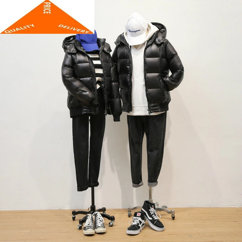 

Winter Women's Fashion Coat Female Korean Thick Duck Down Short Puffer Jacket Women Hooded Warm Coats LW829