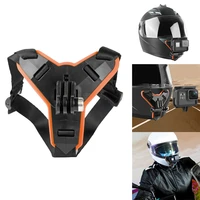 motorcycle helmet chin strap mount holder for gopro hero 9 8 7 5 osmo action xiaomi yi action camera accessories