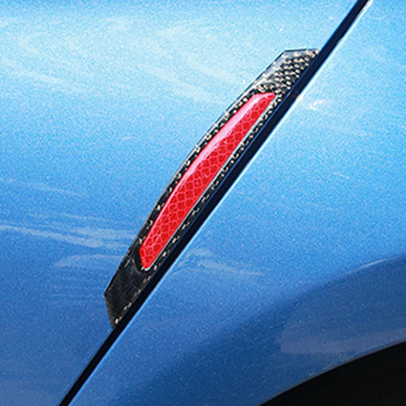 

Set Bumper Reflective Sticker Red Kit 4pcs Set Tape Reflector Carbon fiber