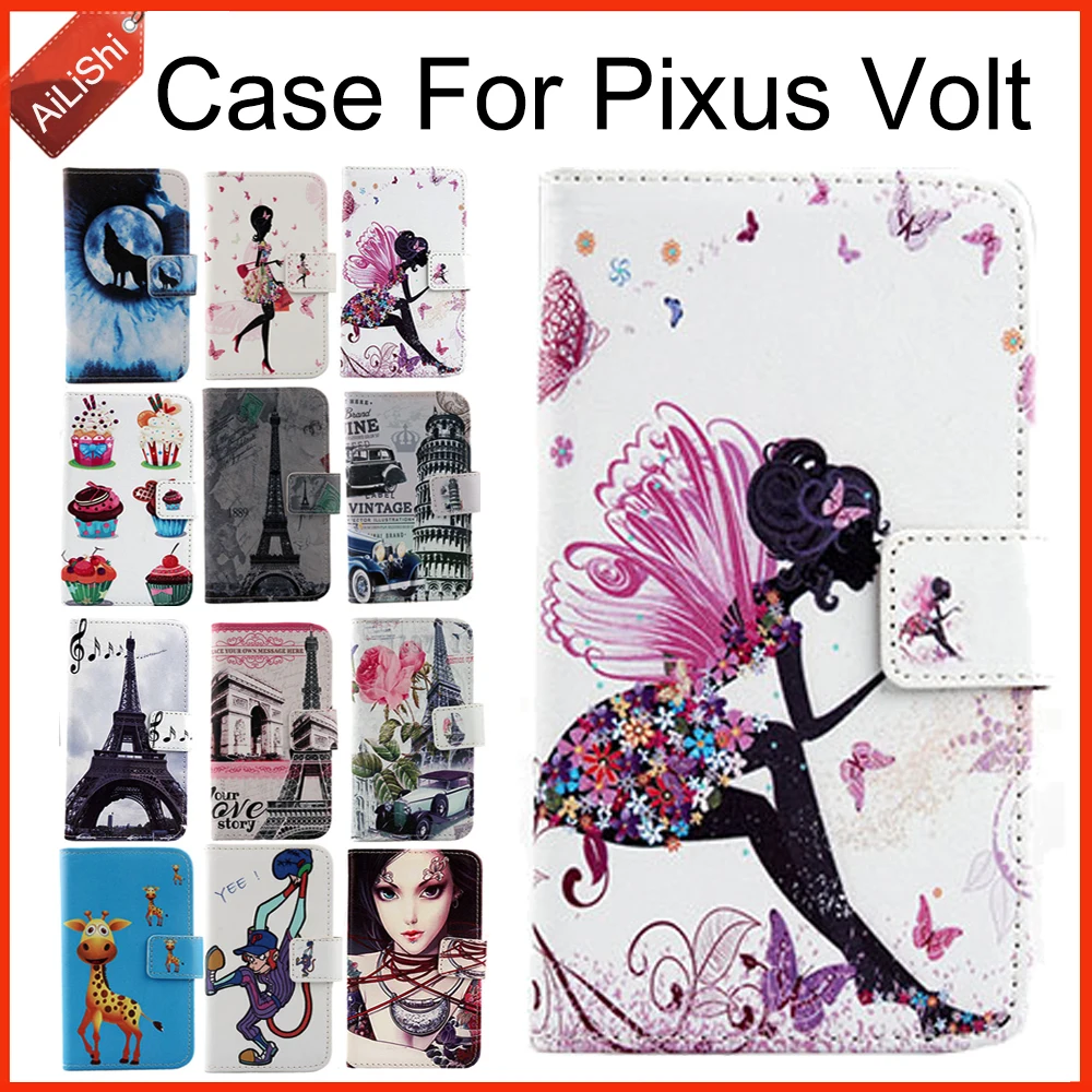 

Чехол AiLiShi для Pixus Volt, Роскошный чехол из искусственной кожи с откидной крышкой, эксклюзивный 100% специальный чехол для телефона + отслеживани...