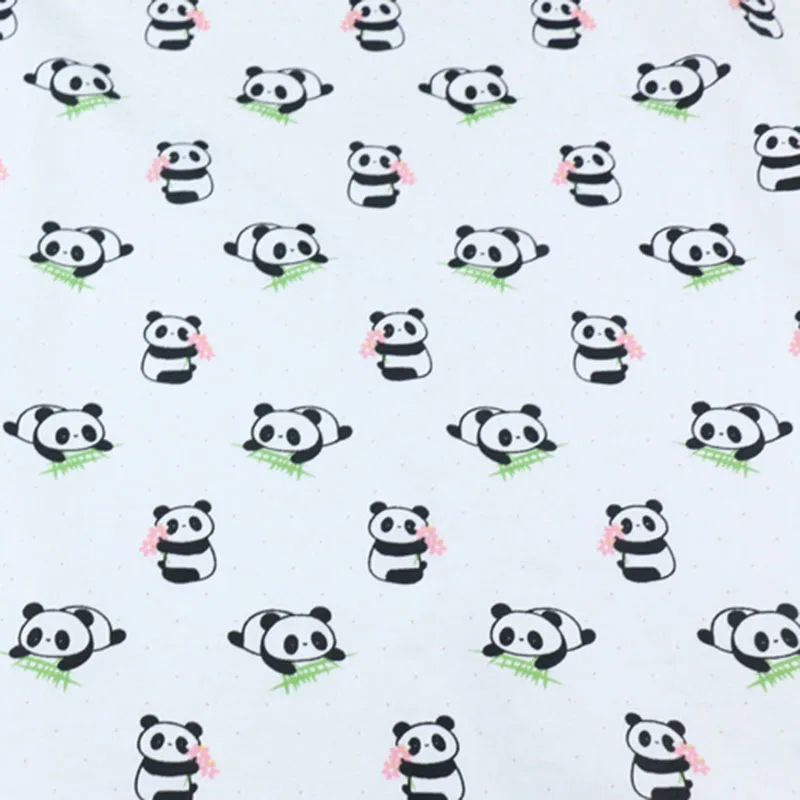 Детская Хлопковая твиловая ткань с принтом панды в стиле пэчворк шитье