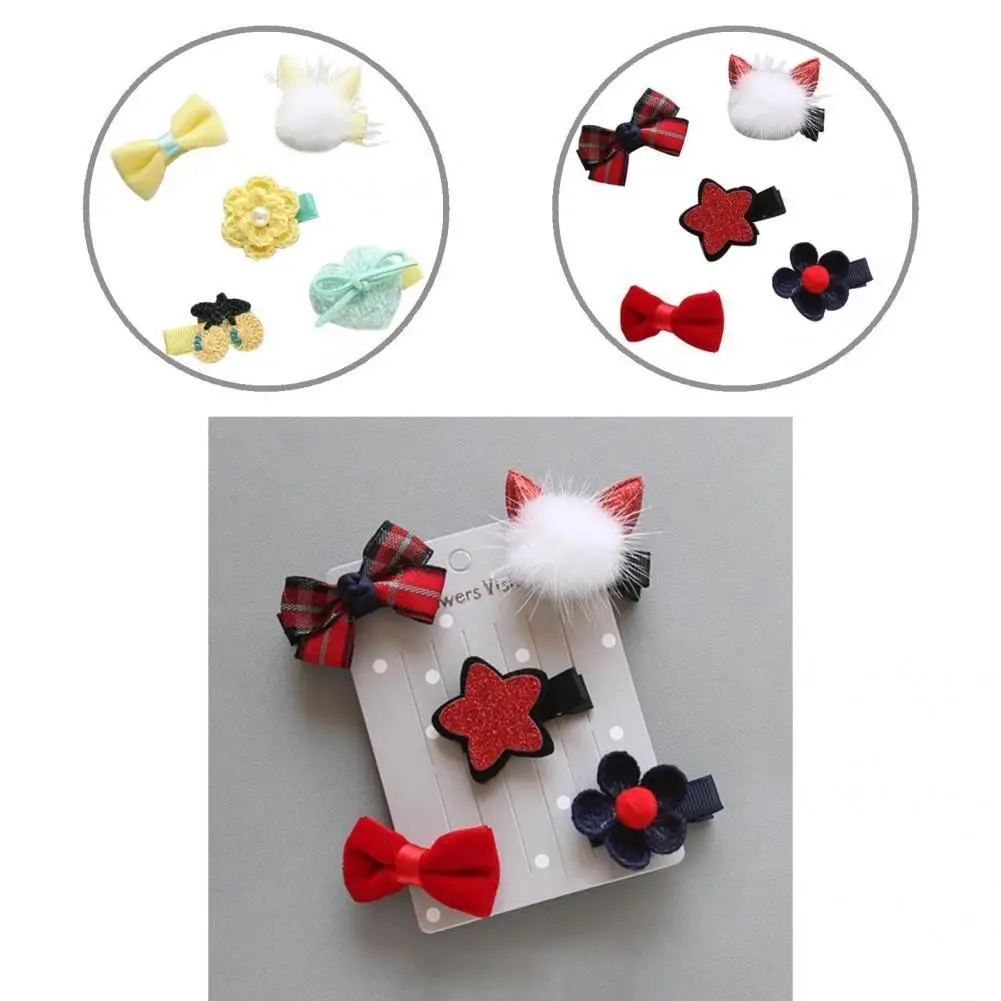 

Pet Hair Accessories Fine Workmanship Pet Hair Pins Exquisite Pet Headdress Beautiful Pet Dogs Hairpins Hair Bows
