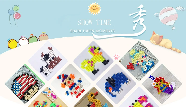 350 шт. водные бусины игрушки для детей Pegboard бусины для девочек diy подарок для творчества рукоделие орбиты мелкая моторика Новинка