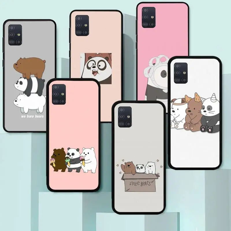 

South Korea Three Bare Bear Free Phone Case For Huawei Y7 Y9 Y6 Y5 Y8 8S 8P Nova 7 6 5 4 3 Pro 2018 2019 4G 5G SE Fundas Cover