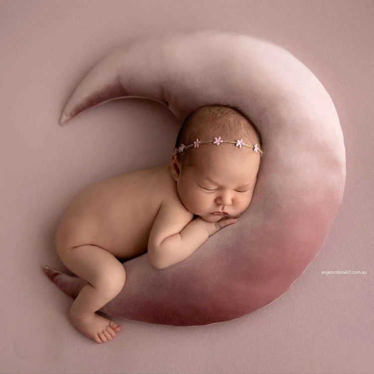 Moon подушка для новорожденных с функцией Подставки фотографий ребенок позирует