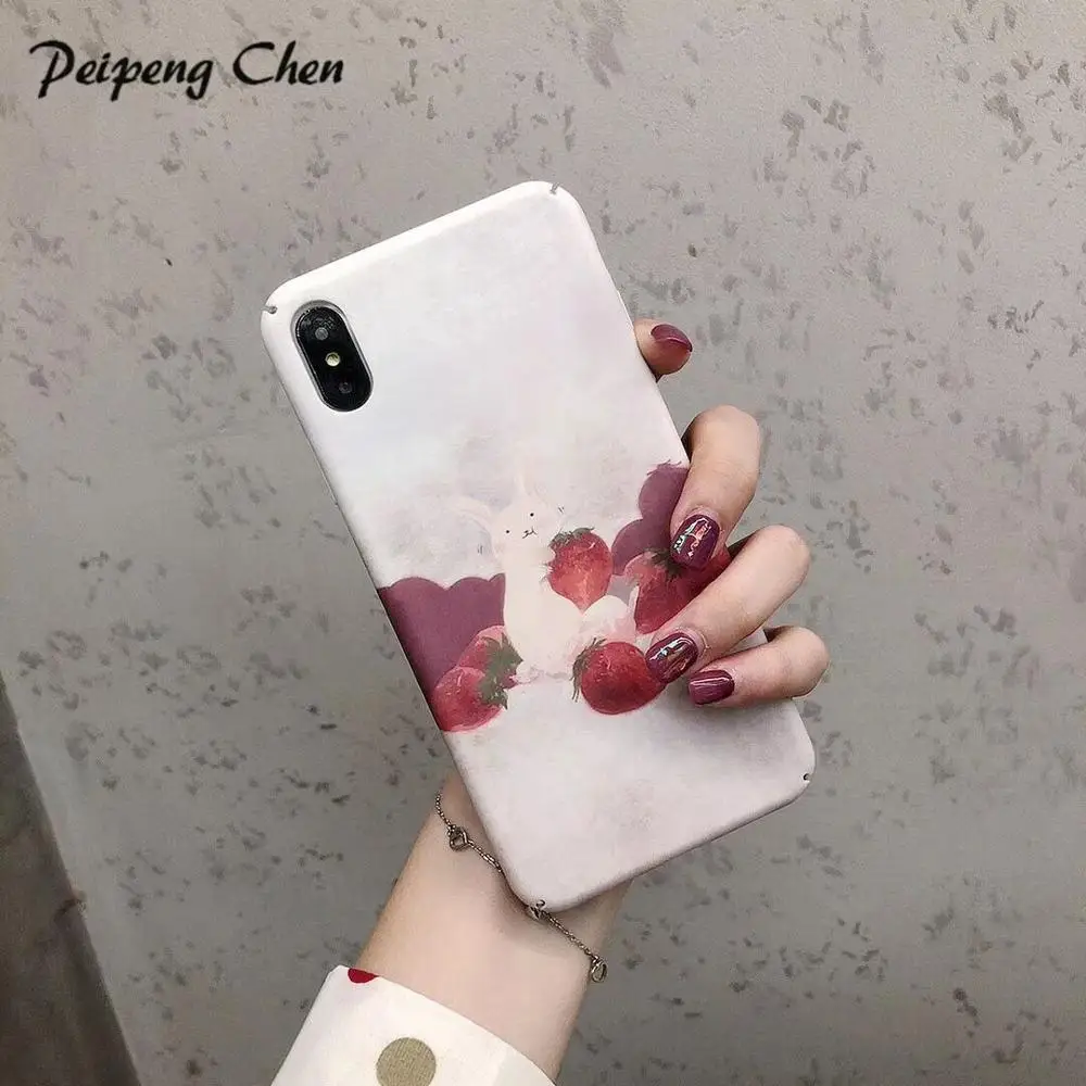 PEIPENG мультяшный чехол для телефона Apple iphone 6 S 7 8 Plus милый ПК Жесткий Чехол X XS MAX XR
