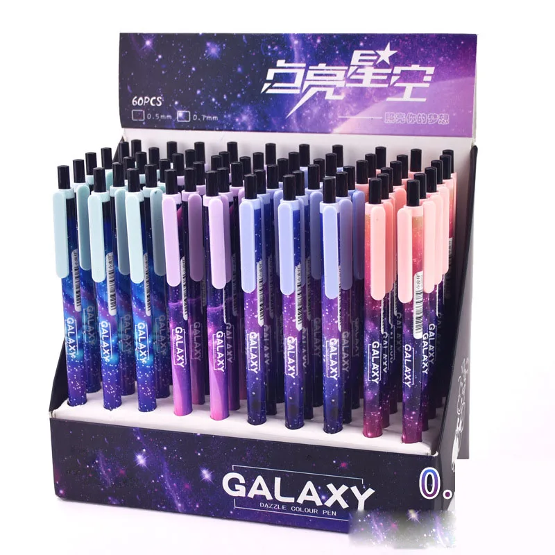 

60 pcs/lot Kawaii Cherry Starry Sky Mechanical Pencil Cute Sakura Drawing Writing Automatic Pen School Office Supplies