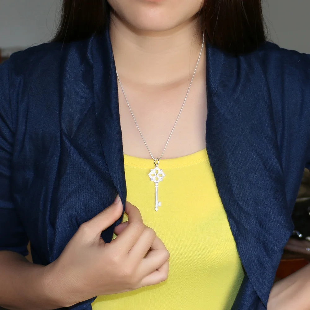 Минималистичное женское ожерелье из стерлингового серебра 925 пробы