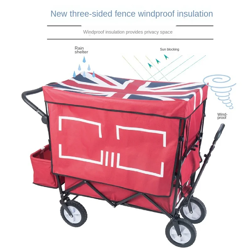 Тележка для багажа складывающаяся портативная покупок супермаркет домашний