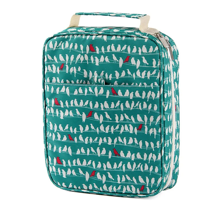 Love bird Креативная многофункциональная Сумочка для ручек и карандашей, 150 слот, большая емкость, милый мультяшный цветочный принт, коробка для ручек и карандашей, пенал, чехол товары для рукоделия - Цвет: Love bird
