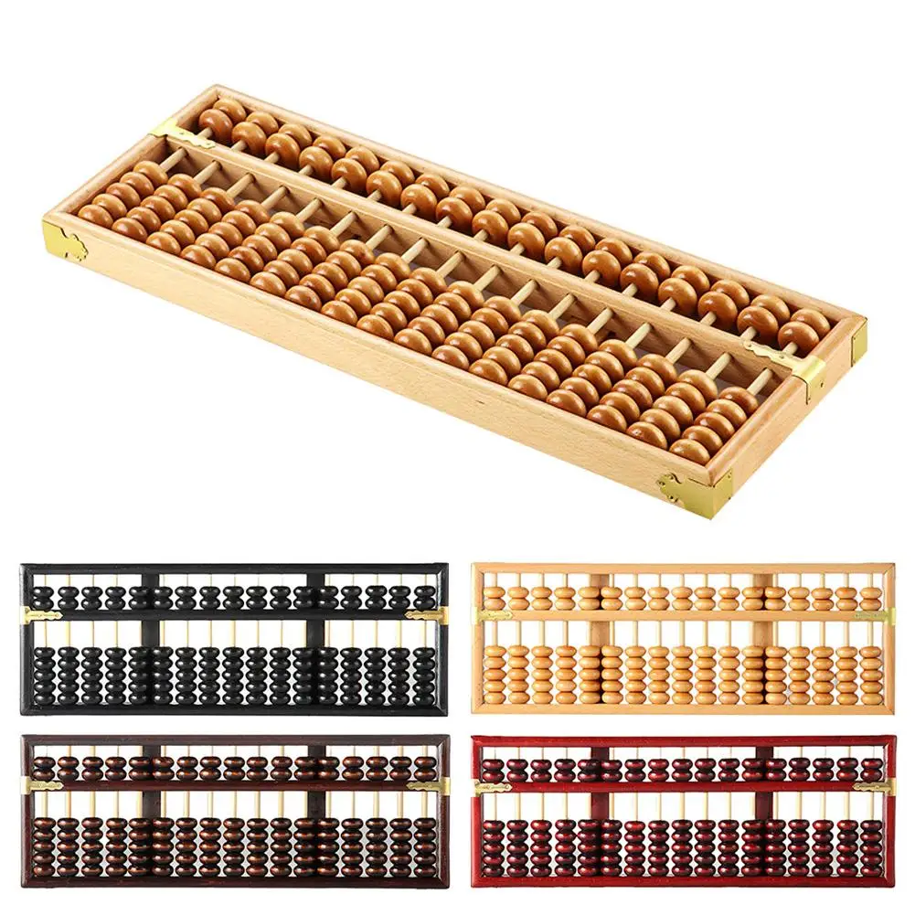 Новый 17 Колонка калькулятор деревянный счеты заклепки дизайн общая полировка