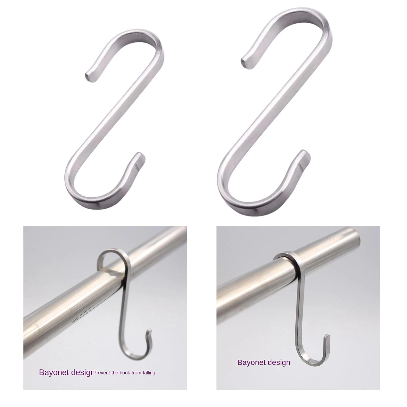 

Bathroom Metal S Type Kitchen Bedroom Hook Multi-function Hooks Hanging Storage Tools Save Space
